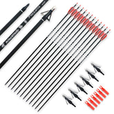 BOWSOUL carbon arrow shaft 31.5 inches for stable flight and precision.