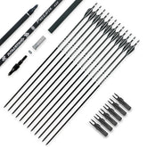 BOWSOUL carbon arrows 31.5-inch shaft boosts precision for hunting.