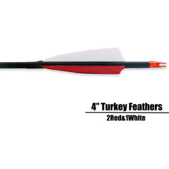 BOWSOUL spine 500 arrows suited for 30-55lb recurve and compound bows.