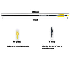 BOWSOUL turkey feather fletching at 4 inches for stable flight