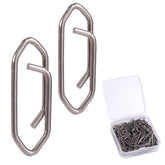 BOXOB 100pcs fishing speed clips - silver, front view
