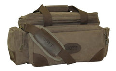Boyt Harness Plantation Range Bag taupe, durable field bag with leather trim.