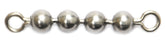 Brad's chain swivels 15-pack in black, 1/8-inch, 4-bead design for smooth rotation.