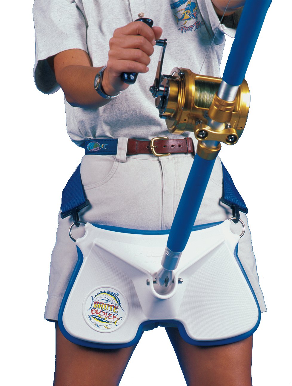 Braid Brute Buster belt for stand-up fishing with enhanced leverage.