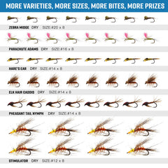 Parachute Adams fly from Brairia 48pcs set