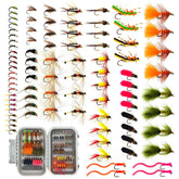Brairia fly assortment showing a mix of dry, wet, and nymph patterns for trout