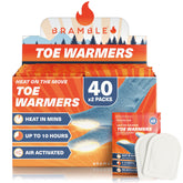 Bramble 80 adhesive toe warmers pack of 40 pairs keeps feet cozy during outdoor adventures.