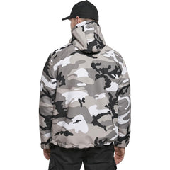Brandit windbreaker pocket detail featuring zipper pockets for secure storage