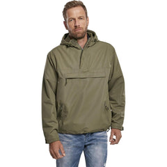Brandit windbreaker fleece lining close-up emphasizes warm insulation and cozy comfort.