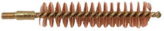 Brass core bronze-bristle bore brush close-up