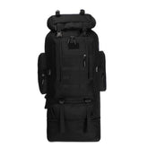 BRAVECOW 100L backpack expanded capacity for bulky gear and camping essentials.
