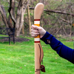 Brazos hitchhiker handle walking stick offers secure grip on trails.