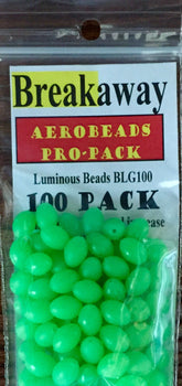 Breakaway Luminous Beads Large glow beads closeup show bright visibility for night fishing