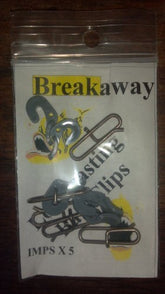 Breakaway Tackle impact release clip five-pack shows improved casting distance and bait protection