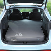 BREVITRIP Tesla Model Y mattress pump demonstrates quick inflation for on-the-go comfort.