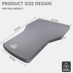 BREVITRIP Tesla Model Y mattress rapid-inflation view enables quick setup.