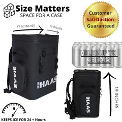 Leakproof zipper on BREW HAAS backpack cooler ensuring secure insulation