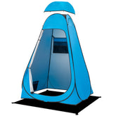 BRIAN & DANY pop-up shower tent front view highlights privacy and UV protection for outdoor use.