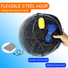 Bridge/pier fishing net with rope for pier use