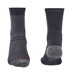 Bridgedale Ultra Light Crew Navy Merino softness close-up for skin-friendly warmth.
