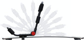 Brightlines folding kayak rack overhead clearance view for easy roof storage.