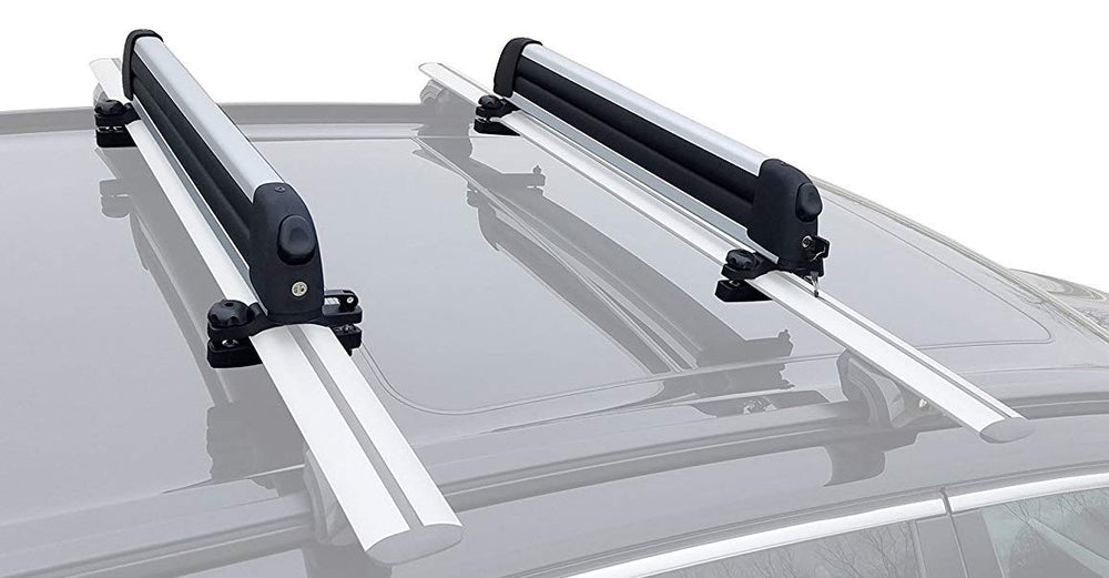 BrightLines ski rack side view showing high capacity for six skis