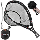 Briskjoy foldable rubber-coated trout landing net ideal for fly fishing