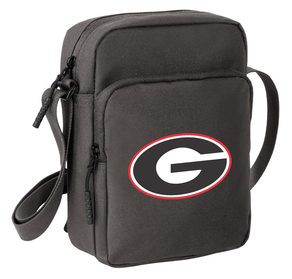 Broad Bay UGA crossbody bag front view, durable 300D canvas for daily use.