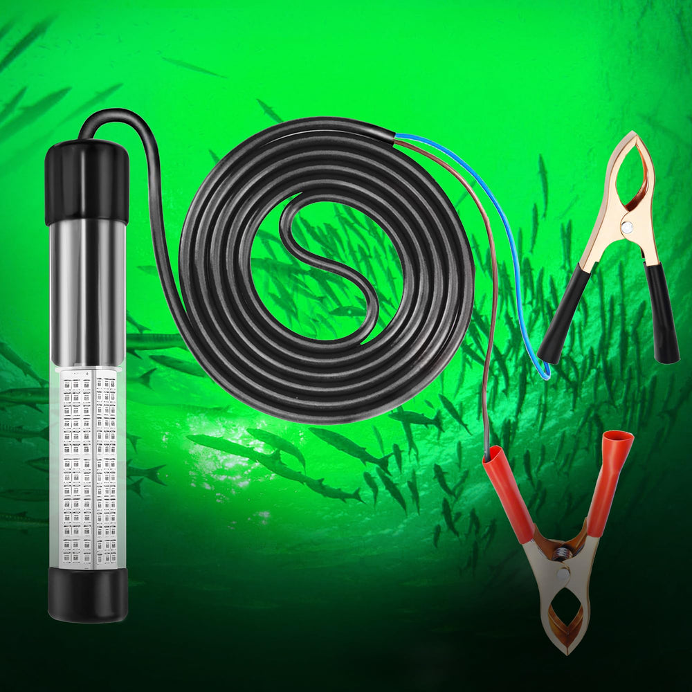 Broadroad LED night fishing light 12V with 108 LEDs emitting 1080 lumens in green