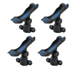 Brocraft 45-degree Lund track rod holder secures spinning reels for easy access.