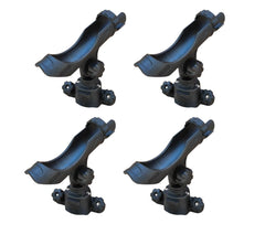Brocraft 45-degree Lund track rod holder secures spinning reels for easy access.