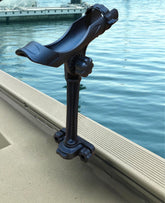 Brocraft 90 Degree Boat Track Extender Rod Holder on boat gunnel
