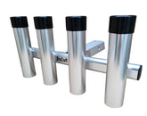 Brocraft aluminum 4-pole hitch rod holder mounted on a 2-inch receiver for secure rod transport.