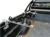 Brocraft aluminum clamp-on rod holder mounted in a truck bed