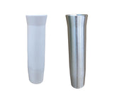 Brocraft aluminum flared weld-on rod holder mounted on a boat tower for secure rod storage.