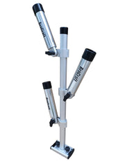 Brocraft rod holder tree on track system shows quick, secure installation.
