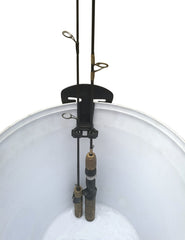 Brocraft with bungee cords securing rods for safe transport and storage.