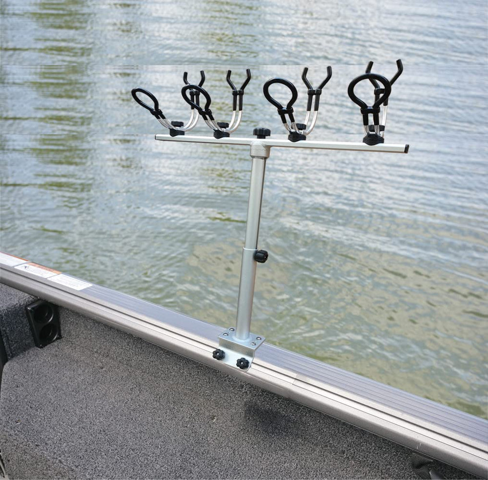 Brocraft Crappie Rod Holder System base on track enables flexible positioning.