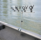 Brocraft Crappie Rod Holder System base on track enables flexible positioning.