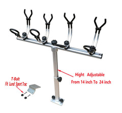 Brocraft Rod Holder System T-bar extended for precise trolling control.
