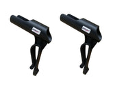 Brocraft double ice fishing bucket rod holder clip secures two poles on a bucket.
