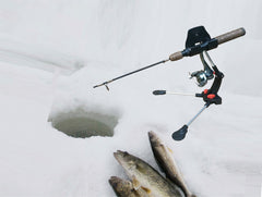Brocraft tip down quick draw enables rapid hook sets after a bite.