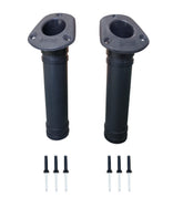 Brocraft kayak rod holder angled 30-degree for trolling and quick rod access.