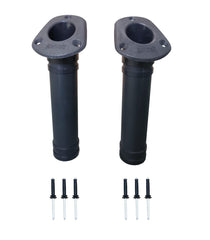 Brocraft kayak rod holder angled 30-degree for trolling and quick rod access.