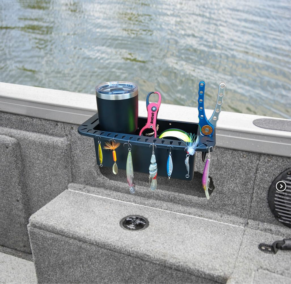Brocraft knife holder mounted on SureMount base for easy deck access.