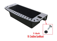 Brocraft plier holder secured along SureMount rail for quick reach.