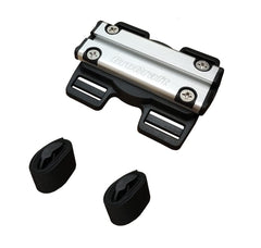 Brocraft Track System on a pontoon boat for flexible rod positioning.