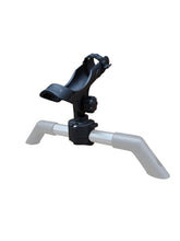 Brocraft Power Lock Rod Holder on Hobie H-Rail with base track for flexible positioning