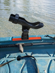 Fiberglass-injected nylon rod holder construction