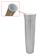 Brocraft brushed silver finish rod holder highlighting durable anodized construction.